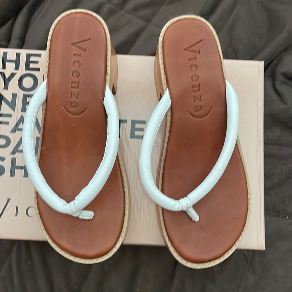 Anthropologie wood bottom sandal